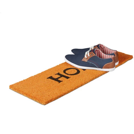 Relaxdays Paillasson Fibres De Coco Tapis De Sol Tapis Entrée Intérieur Extérieur Balcon Terrasse Jardin HOME HxlxP: 1,5 X 75 X 25 Cm Face Antidérapante Caoutchouc PVC, Couleur Orange 2 Relaxdays Paillasson Fibres De Coco Tapis De Sol Tapis Entrée Intérieur Extérieur Balcon Terrasse Jardin HOME HxlxP: 1,5 X 75 X 25 Cm Face Antidérapante Caoutchouc PVC, Couleur Orange – Image 2