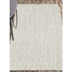 DEZENCO Tapis Salon 80x150 Cm Rectangulaire SHAGGY SIMPLE Crème Chambre Adapté Au Chauffage Par Le Sol - Crème
