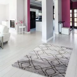 JADOREL Tapis Berbère Style 80x150 Cm Rectangulaire PEARL MA KJ Gris Entrée Adapté Au Chauffage Par Le Sol - Gris