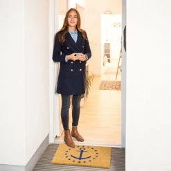 Relaxdays Paillasson Coco, Tapis D’entrée Ancre & étoiles, Antidérapant, 40 X 60 Cm, Intérieur Et Extérieur, Nature/bleu 8 Relaxdays Paillasson Coco, Tapis D’entrée Ancre & étoiles, Antidérapant, 40 X 60 Cm, Intérieur Et Extérieur, Nature/bleu -Tapis et paillasson Soldes 31823808 4