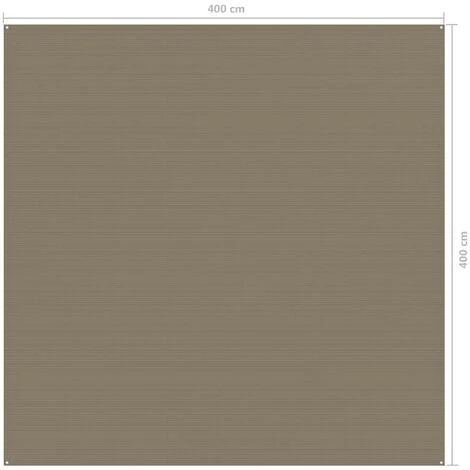 VidaXL Tapis De Tente 400x400 Cm Taupe 4 VidaXL Tapis De Tente 400x400 Cm Taupe – Image 4