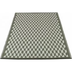 SOLYS Tapis Rectangulaire Pvc Gris 180 X 120 Cm - Gris
