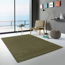 WMD Salon De Tapis à Poils Courts Vert Moderne Casacolora CCVER | Taille: 80 X 150