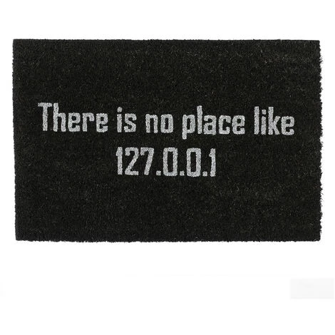 Relaxdays Paillasson En Coco "There Is No Place Like 127.0.0.1", Tapis Nerd, Intérieur & Extérieur, 60x40 Cm, Noir 1 Relaxdays Paillasson En Coco "There Is No Place Like 127.0.0.1", Tapis Nerd, Intérieur & Extérieur, 60x40 Cm, Noir