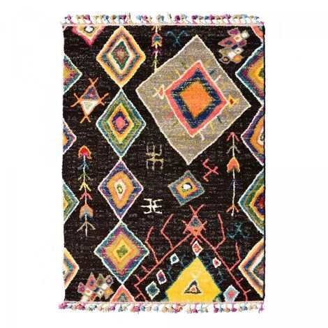 JADOREL Tapis Berbère Style 60x110 Cm Rectangulaire AGAD Marron Entrée Adapté Au Chauffage Par Le Sol - Marron 2 JADOREL Tapis Berbère Style 60x110 Cm Rectangulaire AGAD Marron Entrée Adapté Au Chauffage Par Le Sol - Marron – Image 2
