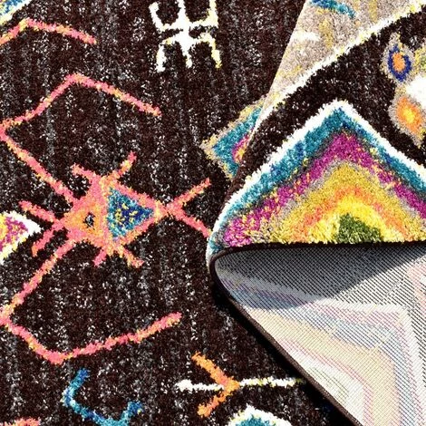 JADOREL Tapis Berbère Style 60x110 Cm Rectangulaire AGAD Marron Entrée Adapté Au Chauffage Par Le Sol - Marron 5 JADOREL Tapis Berbère Style 60x110 Cm Rectangulaire AGAD Marron Entrée Adapté Au Chauffage Par Le Sol - Marron – Image 5