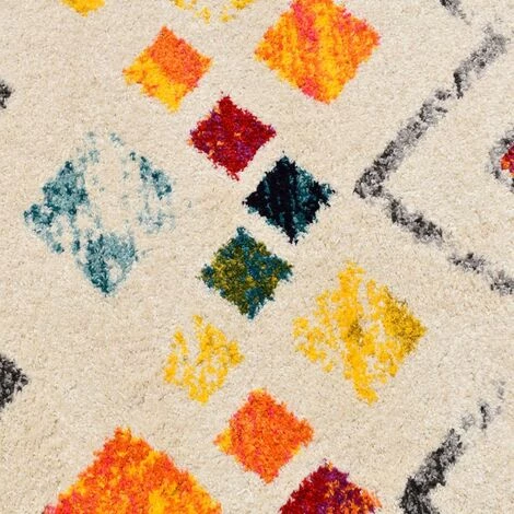 JADOREL Tapis Salon 60x110 Cm Rectangulaire TANG Multicolore Entrée Adapté Au Chauffage Par Le Sol - Multicolore 5 JADOREL Tapis Salon 60x110 Cm Rectangulaire TANG Multicolore Entrée Adapté Au Chauffage Par Le Sol - Multicolore – Image 5