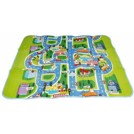 SiFree®Tapis De Jeu Rectangle Géant Circuit Voiture De Course 160x130CM Pour Bébé Enfant 2 SiFree®Tapis De Jeu Rectangle Géant Circuit Voiture De Course 160x130CM Pour Bébé Enfant – Image 2