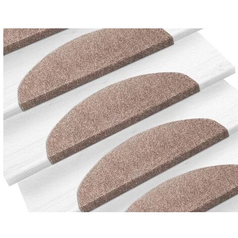 SIFREE Tapis d'escalier auto-adhésif 15 pcs 56 x 20 x 4 cm Brun Clair 1 SIFREE Tapis d'escalier auto-adhésif 15 pcs 56 x 20 x 4 cm Brun Clair