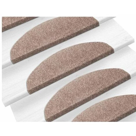 SIFREE Tapis d'escalier auto-adhésif 15 pcs 56 x 20 x 4 cm Brun Clair 4 SIFREE Tapis d'escalier auto-adhésif 15 pcs 56 x 20 x 4 cm Brun Clair – Image 4
