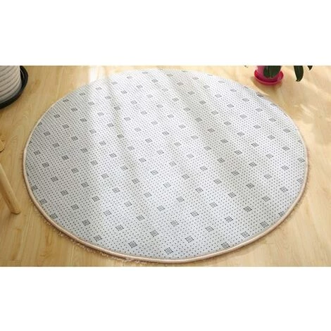 BEARSU Tapis Rond Moelleux Grand Moderne De Couleur Unie Shaggy De Chambre à Coucher Moderne(Beige 120 * 120CM) 2 BEARSU Tapis Rond Moelleux Grand Moderne De Couleur Unie Shaggy De Chambre à Coucher Moderne(Beige 120 * 120CM) – Image 2