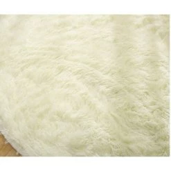 BEARSU Tapis Rond Moelleux Grand Moderne De Couleur Unie Shaggy De Chambre à Coucher Moderne(Beige 120 * 120CM) 8 BEARSU Tapis Rond Moelleux Grand Moderne De Couleur Unie Shaggy De Chambre à Coucher Moderne(Beige 120 * 120CM) -Tapis et paillasson Soldes 32343297 4