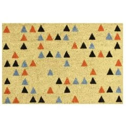 G�N�RIQUE Tapis Coco Imprim Triangl Icel40x60 - BTB TAPIS BENOIT