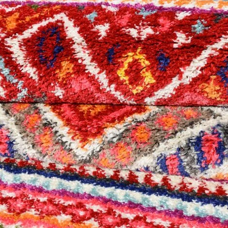 JADOREL Tapis Berbère Style 160x230 Cm Rectangulaire NOAR Rouge Salon Adapté Au Chauffage Par Le Sol - Rouge 4 JADOREL Tapis Berbère Style 160x230 Cm Rectangulaire NOAR Rouge Salon Adapté Au Chauffage Par Le Sol - Rouge – Image 4