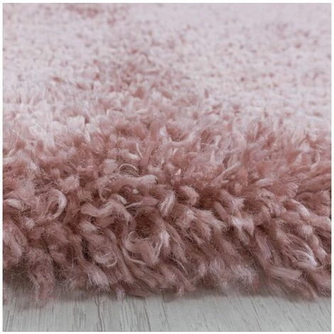 Tapis BOBOCHIC - Tapis Shaggy Rond FALMA Uni 80x80 Rose - Rose 3 Tapis BOBOCHIC - Tapis Shaggy Rond FALMA Uni 80x80 Rose - Rose – Image 3