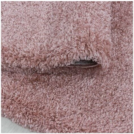 Tapis BOBOCHIC - Tapis Shaggy Rond FALMA Uni 80x80 Rose - Rose 4 Tapis BOBOCHIC - Tapis Shaggy Rond FALMA Uni 80x80 Rose - Rose – Image 4