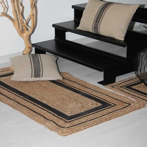 HOMEMAISON Tapis Jute Jodhpur Naturel 70 X 140 Cm - Naturel 2 HOMEMAISON Tapis Jute Jodhpur Naturel 70 X 140 Cm - Naturel – Image 2