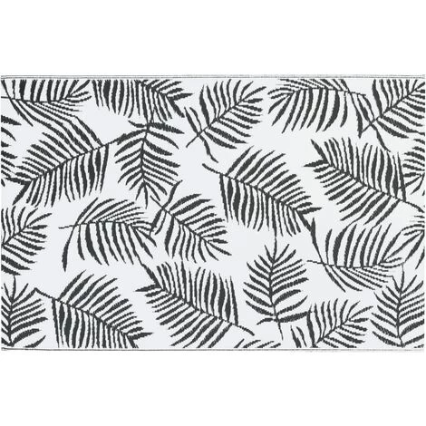 VidaXL Tapis D'extérieur Blanc Et Noir 80x150 Cm PP - Blanc 3 VidaXL Tapis D'extérieur Blanc Et Noir 80x150 Cm PP - Blanc – Image 3