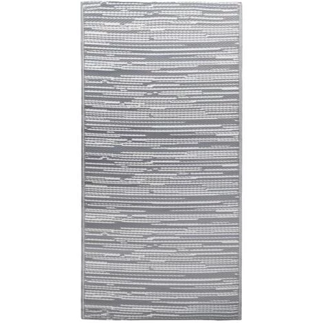 Tapis D'extérieur Gris 160x230 Cm PP VidaXL 2 Tapis D'extérieur Gris 160x230 Cm PP VidaXL – Image 2