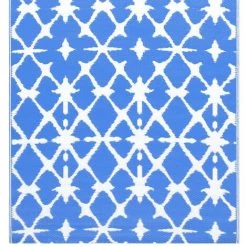 Tapis D'extérieur Bleu Et Blanc 80x150 Cm PP VidaXL 8 Tapis D'extérieur Bleu Et Blanc 80x150 Cm PP VidaXL -Tapis et paillasson Soldes 32733578 4