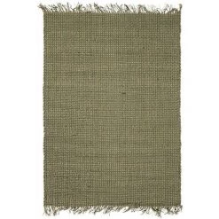 THEDECOFACTORY INDI JUTE - <p>Tapis En Jute Et Coton Vert 120x170 - Vert