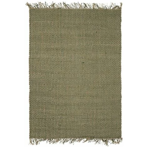 THEDECOFACTORY INDI JUTE - <p>Tapis En Jute Et Coton Vert 120x170 - Vert 1 THEDECOFACTORY INDI JUTE - <p>Tapis En Jute Et Coton Vert 120x170 - Vert