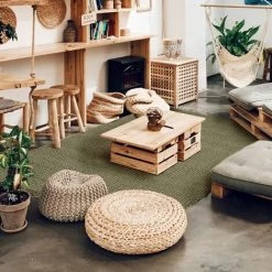 THEDECOFACTORY INDI JUTE - <p>Tapis En Jute Et Coton Vert 120x170 - Vert 9 THEDECOFACTORY INDI JUTE - <p>Tapis En Jute Et Coton Vert 120x170 - Vert -Tapis et paillasson Soldes 32818999 5