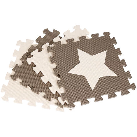 SKECTEN Tapis De Jeu Puzzle 12 Pièces Pour Enfants Mousse EVA 30*30*1cm Marron Beige 5 SKECTEN Tapis De Jeu Puzzle 12 Pièces Pour Enfants Mousse EVA 30*30*1cm Marron Beige – Image 5