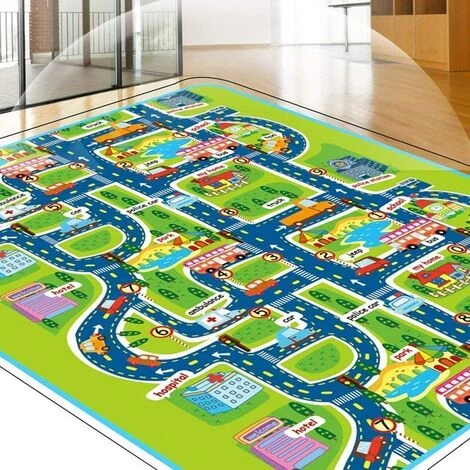 SKECTEN Tapis De Jeu Rectangle Géant Circuit Voiture De Course Cadeau Pour Bébé Enfant Tapis Pique-nique 1 SKECTEN Tapis De Jeu Rectangle Géant Circuit Voiture De Course Cadeau Pour Bébé Enfant Tapis Pique-nique