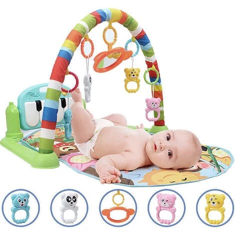 SKECTEN Tapis D'Éveil Pour Bébé Avec Clavier De Piano, Tapis De Jeu Avec 5 Jouets Suspendus Détachables, Tapis D'Éveil Doux Avec Arche Amovible Et Images D'animaux, Pour Nouveau-née 1 SKECTEN Tapis D'Éveil Pour Bébé Avec Clavier De Piano, Tapis De Jeu Avec 5 Jouets Suspendus Détachables, Tapis D'Éveil Doux Avec Arche Amovible Et Images D'animaux, Pour Nouveau-née
