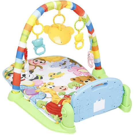 SKECTEN Tapis D'Éveil Pour Bébé Avec Clavier De Piano, Tapis De Jeu Avec 5 Jouets Suspendus Détachables, Tapis D'Éveil Doux Avec Arche Amovible Et Images D'animaux, Pour Nouveau-née 3 SKECTEN Tapis D'Éveil Pour Bébé Avec Clavier De Piano, Tapis De Jeu Avec 5 Jouets Suspendus Détachables, Tapis D'Éveil Doux Avec Arche Amovible Et Images D'animaux, Pour Nouveau-née – Image 3