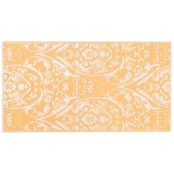 ASUPERMALL Tapis D'exterieur Orange Et Blanc 80x150 Cm PP -Tapis et paillasson Soldes 33373072 3