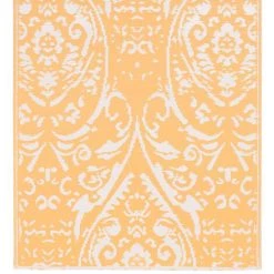 ASUPERMALL Tapis D'exterieur Orange Et Blanc 80x150 Cm PP -Tapis et paillasson Soldes 33373072 4