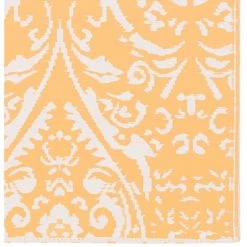ASUPERMALL Tapis D'exterieur Orange Et Blanc 80x150 Cm PP -Tapis et paillasson Soldes 33373072 5
