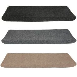 SKECTEN Tapis D'escalier 15 Pcs Tissu Aiguilleté Tapis D'escalier Moderne 65x25 Cm Noir 8 SKECTEN Tapis D'escalier 15 Pcs Tissu Aiguilleté Tapis D'escalier Moderne 65x25 Cm Noir -Tapis et paillasson Soldes 33432366 4