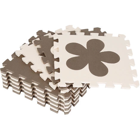 YONGQING®12 Pcs Dalles Mousse Doux Tapis Pour Enfants Bébé Puzzle Tapis En Mousse EVA Activité Tapis De Jeu Carreaux Beige And Marron - Beige-marron 1 YONGQING®12 Pcs Dalles Mousse Doux Tapis Pour Enfants Bébé Puzzle Tapis En Mousse EVA Activité Tapis De Jeu Carreaux Beige And Marron - Beige-marron