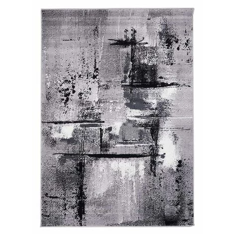 UNAMOURDETAPIS Tapis Salon 60x110 Cm Rectangulaire AF TABLO Gris Entrée Adapté Au Chauffage Par Le Sol - Gris 2 UNAMOURDETAPIS Tapis Salon 60x110 Cm Rectangulaire AF TABLO Gris Entrée Adapté Au Chauffage Par Le Sol - Gris – Image 2