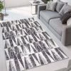 WMD Tapis De Salon Anti-acariens Gris à Poils Court Moderne Double GRI005 | Taille: 60 X 110