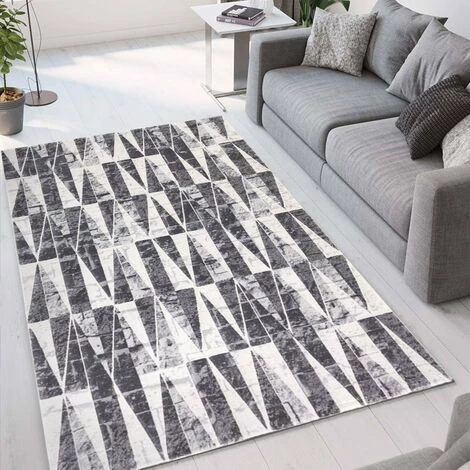 WMD Tapis De Salon Anti-acariens Gris à Poils Court Moderne Double GRI005 | Taille: 60 X 110 1 WMD Tapis De Salon Anti-acariens Gris à Poils Court Moderne Double GRI005 | Taille: 60 X 110