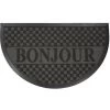 Paris Prix - Tapis D'entrée Demi-lune "bonjour" 45x75 Cm Noir