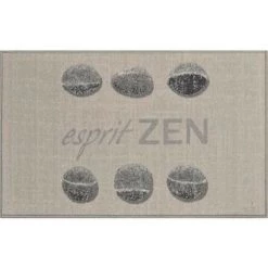 Paris Prix - Tapis Rectangulaire "esprit Zen" 50x80cm Gris