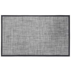 Paris Prix - Tapis D'entrée Tissé "verso" 45x75cm Gris