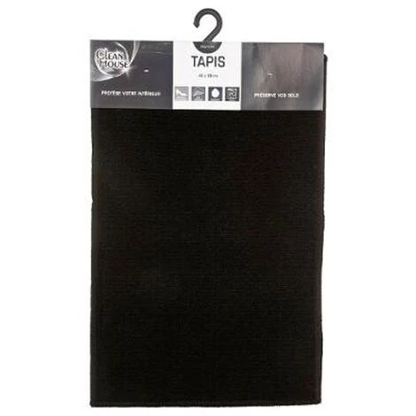 CLEAN HOUSE Tapis Uni Anti-dérapant "Protect" 40x60cm Noir 2 CLEAN HOUSE Tapis Uni Anti-dérapant "Protect" 40x60cm Noir – Image 2