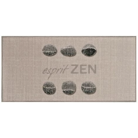 Paris Prix - Tapis Galets "esprit Zen" 57x115cm Beige 1 Paris Prix - Tapis Galets "esprit Zen" 57x115cm Beige