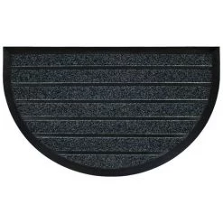 Paris Prix - Tapis D'entrée Demi-lune "marco" 45x75cm Gris