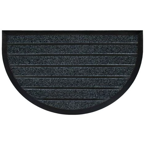 Paris Prix - Tapis D'entrée Demi-lune "marco" 45x75cm Gris 1 Paris Prix - Tapis D'entrée Demi-lune "marco" 45x75cm Gris