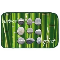 Paris Prix - Tapis Velours "natural" 45x75cm Vert