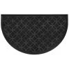 Paris Prix - Tapis D'entrée Demi-lune "emilio" 45x75cm Noir