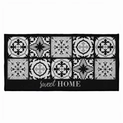 Paris Prix - Tapis Déco Rectangulaire "alfama" 57x115cm Noir