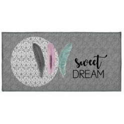 Paris Prix - Tapis Déco Rectangulaire "sweet Trio" 57x115cm Gris